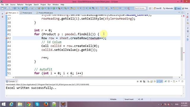 Write Excel File in Java with Apache POI смотреть онлайн