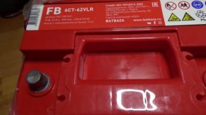 Кальциевый АКБ  FB 6СТ-62VL 620A  с обратной полярностью на ладу весту.