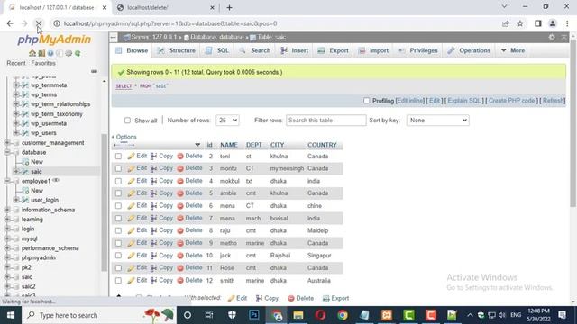 How to data delete from Mysqli Database using php language смотреть онлайн
