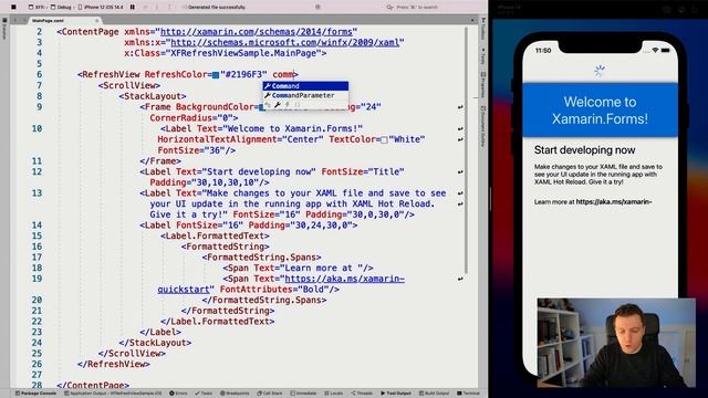 Pull-To-Refresh Everything with RefreshView in Xamarin.Forms смотреть онлайн