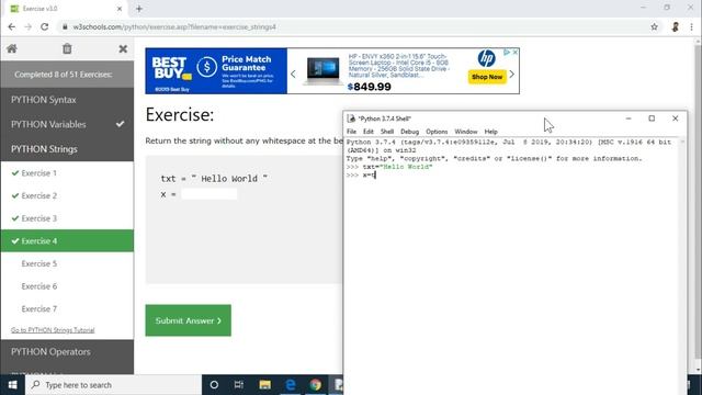 Python String Exercises with a Non-Coder | Windows 10 64-bit смотреть онлайн