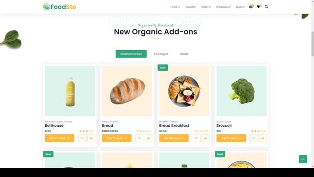 Foodsto Grocery and Food Store Hbs Scss and Html Theme green grocery смотреть онлайн