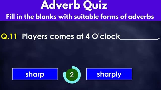adverb quiz with answer || test level : medium #grammarquiz #adverbs #grammartest смотреть онлайн