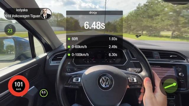 Tiguan 2.0 TDI Stage 3 Acceleration 0-100