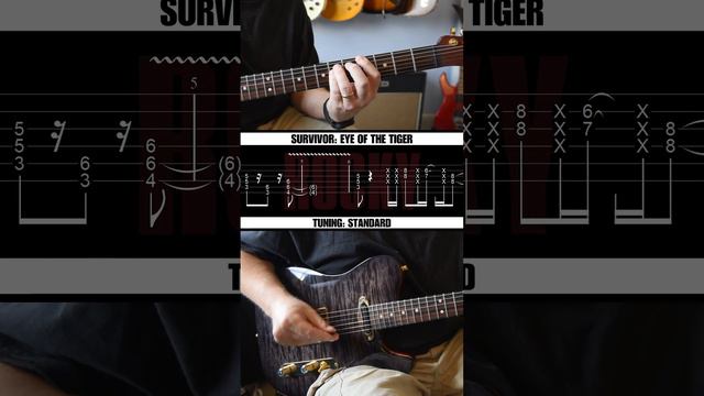 Eye of the tiger Guitar Riff by Survivor with Tab from GuitArmy смотреть онлайн
