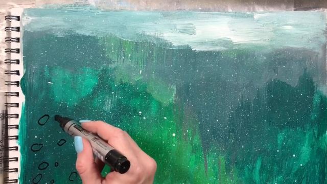 Reflections On A Rainy Day Acrylic Printing/ How to Paint a Rainy Day Scene #ArtsySecondSunday смотреть онлайн
