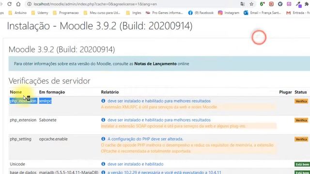 php extension xmlrpc corrigindo erro (Instalação - Moodle) Xampp localhost смотреть онлайн