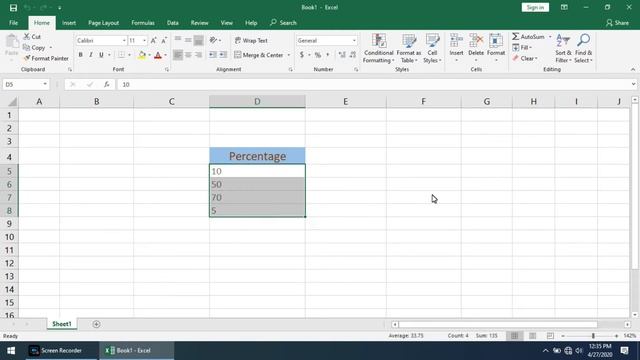 Apply the Percentage format ( no decimal places) shortcut key in MS Excel смотреть онлайн