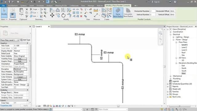 7.5 Modeling Conduit and Parallel Conduits - Revit MEP 2021- Hindi смотреть онлайн