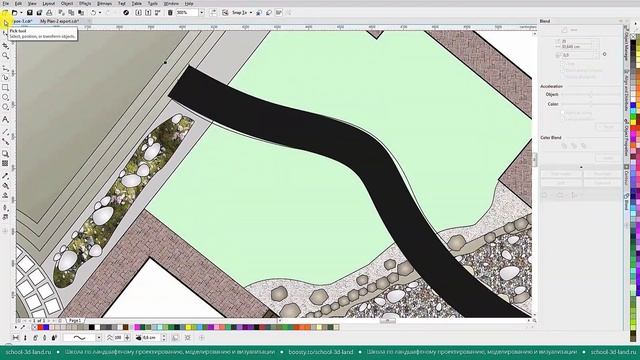 Создание ландшафтного плана в программе CorelDraw. Части 1-2 (фрагменты уроков) смотреть онлайн
