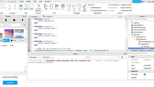 2D Game with GUIs on Roblox - Setting up Movement Keys смотреть онлайн