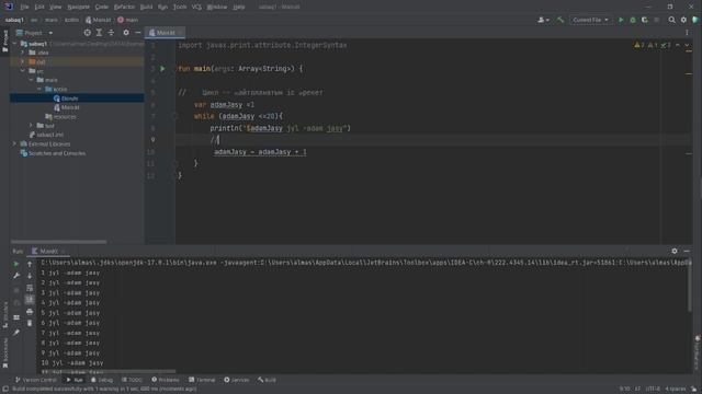 Kotlin қазақша / 8-ші сабақ / Android / Циклдер, while, do while, for смотреть онлайн