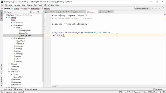 Урок 7.Тег шаблона меню смотреть онлайн