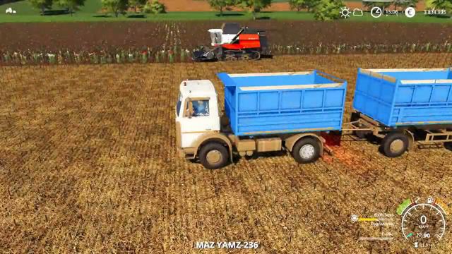 Farming Simulator 2019. Бухалова. Уборка подсолнечника; посевная. смотреть онлайн
