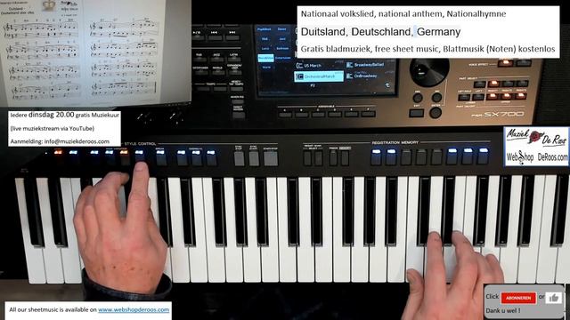 Deutschland, Deutschland über alles, Nationalhymne, Blattmusik (Noten) kostenlos, Duits volkslied смотреть онлайн