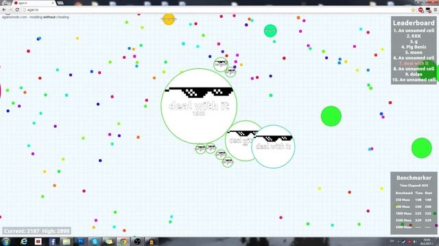 DEAL WITH IT - MLG AGARIO WITH AIRHORNS AND HITMARKERS (THE MOST ADDICTIVE GAME EVER - AGARIO #22) смотреть онлайн