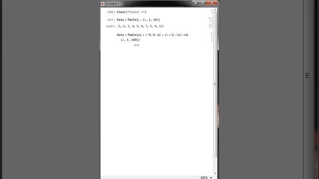 Mathematica 2 minute tutorial: 1d lists using Table command смотреть онлайн