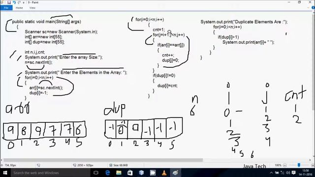 Java Program To Find Duplicate Elements In An Array смотреть онлайн
