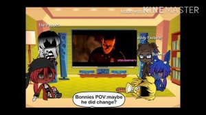 Springtraps awakening fnaf 1 reacts to I’m the purple guy