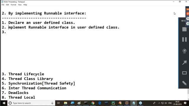 2019 08 25 Multi-Threading in Java Part-1.2 смотреть онлайн