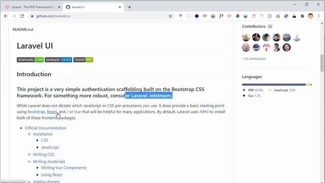 Tutorial Laravel Vue js Indonesia #1 - Instalasi Laravel UI смотреть онлайн