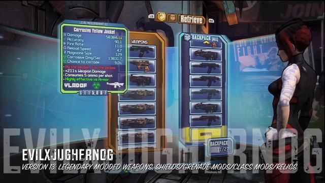 BL2: VERSION 13 LEGENDARY (MODDED) WEAPONS GIVEAWAY LOBBY PREVIEW! смотреть онлайн