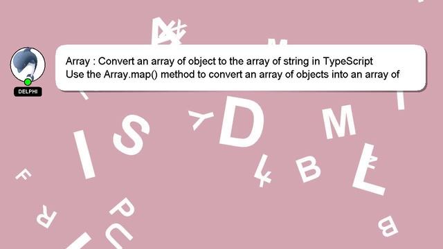 Array : Convert an array of object to the array of string in TypeScript смотреть онлайн