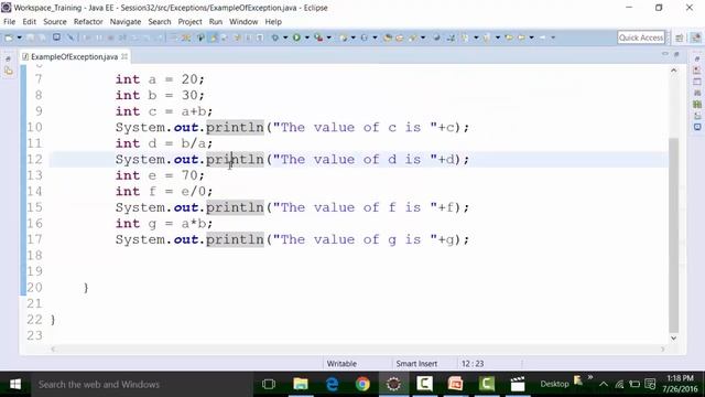 Practical Examples Of Exceptions part 1 | Java Training videos For Beginners | Java Course смотреть онлайн