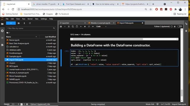 DataFrame Constructor смотреть онлайн