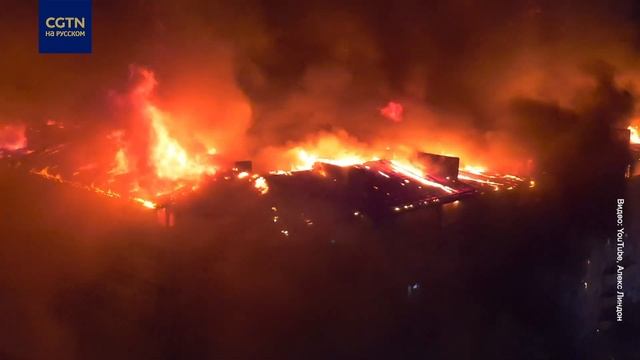 Крупный пожар в жилом доме в Краснодаре смотреть онлайн