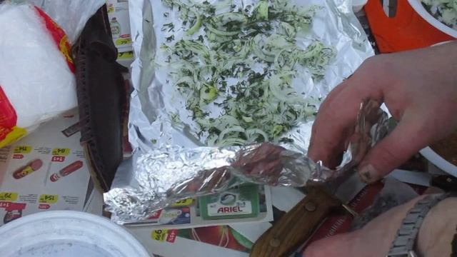 Курица гриль на костре