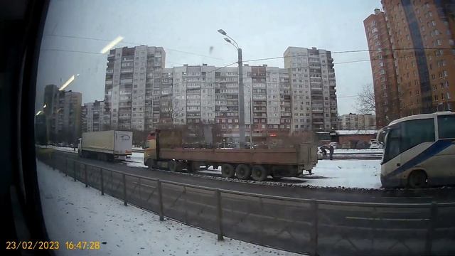 Поездка на 49 трамваи Трамвай Санкт-Петербург Бортовой номер 1087