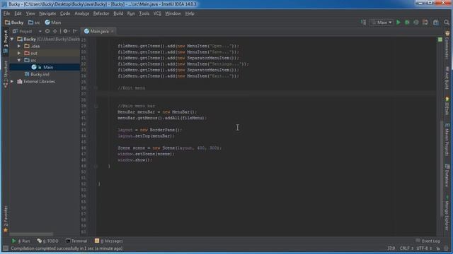 JavaFX Java GUI Tutorial 22 Handling Menu Clicks смотреть онлайн