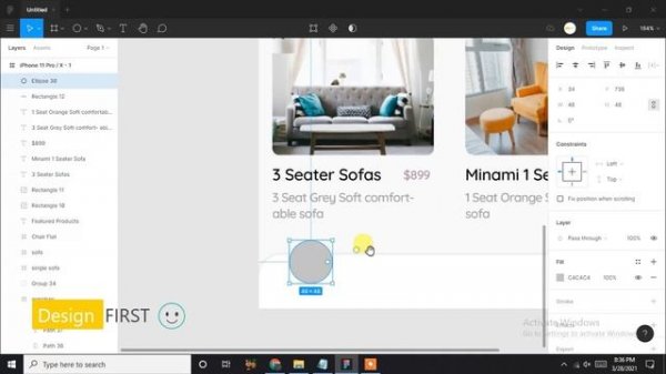 Online Furniture App Design In Figma | Mobile App Design in Figma | Figma Tutorial