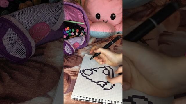 Рисуем пиццу по клеточкам ♥️❤️? смотреть онлайн