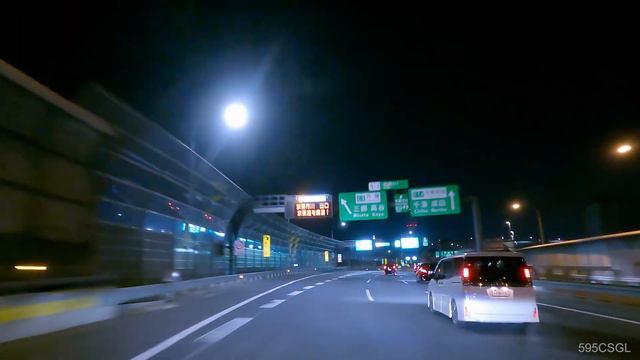 [4K] 東京夜景ドライブBGM 19【首都高 辰巳第一PA～辰巳第二PA / 9号深川線、7号小松川線、京葉道路、C3外環自動車道、湾岸線】字幕あり смотреть онлайн