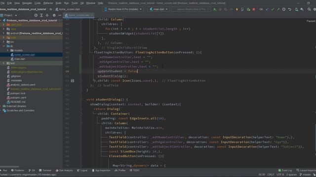 Flutter | How to perform CRUD with Firebase Realtime Database in Flutter | Update Data смотреть онлайн