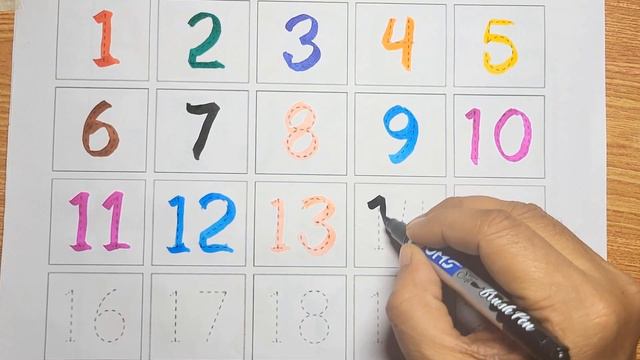 Learning For Toddlers 1-20 | Colors And Number For 3 Year Olds, Counting Numbers For Pre Schooler.