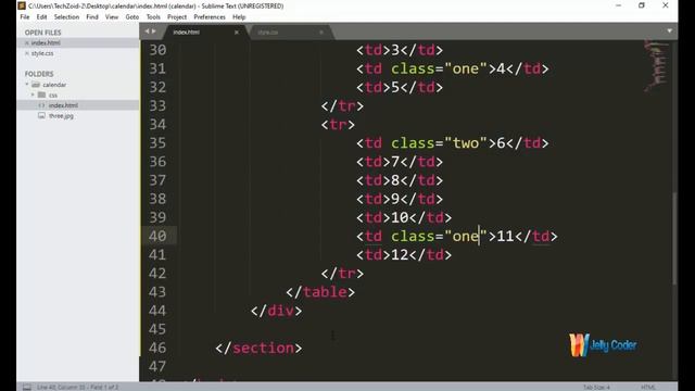 How to Create Calendar In HTML || HTML 5 || CSS3 || Jelly Coder смотреть онлайн