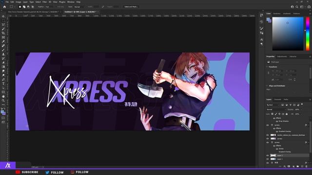 PS Tutorial: Simplistic Anime Banner in Photoshop смотреть онлайн