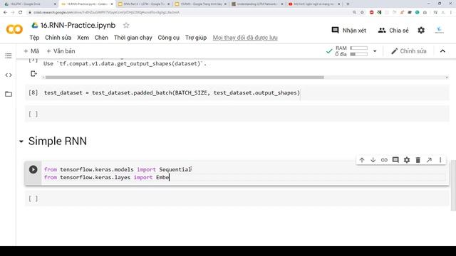 Xây dựng mạng SimpleRNN, LSTM, Bi-directional смотреть онлайн