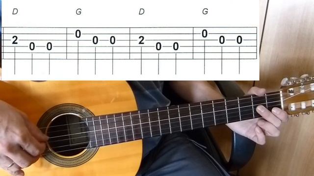 Oh du lieber Augustin - Easy Guitar melody tutorial + TAB Guitar lesson смотреть онлайн