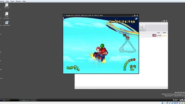 Mario Kart: Double Dash!! running in Dolphin 4.0.2 in ReactOS смотреть онлайн