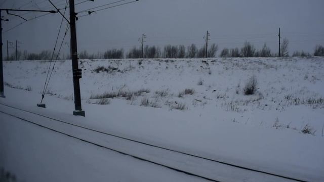Электропоезд ЭД9М-0232. Покатушки от Присягино до моста через Обь. смотреть онлайн