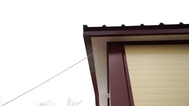 Гараж из сэндвич-панелей с навесом! смотреть онлайн