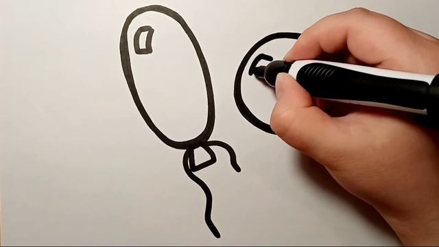 Простые детские рисунки - шарики | Как нарисовать шарики детям | Как нарисовать воздушный шарик смотреть онлайн