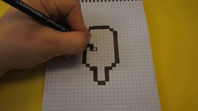 Рисуем по клеточкам-МОРОЖЕНКО (Мороженое на палочке)! смотреть онлайн