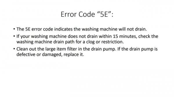 5E Error Code SOLVED!!! Samsung Front Loading Washer Washing Machine SE