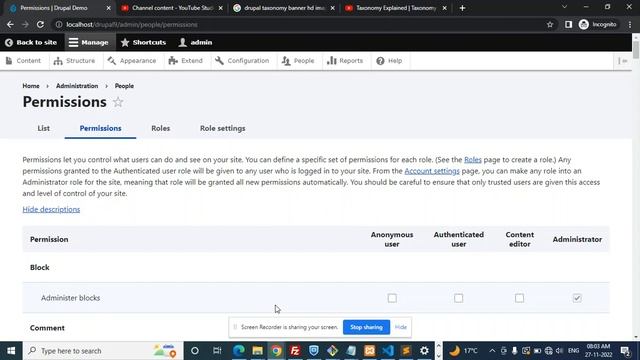 User Permissions in Drupal 9 | User Roles | Content Permissions in Drupal смотреть онлайн