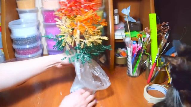 Осеннее дерево из бисера. Мастер-класс смотреть онлайн